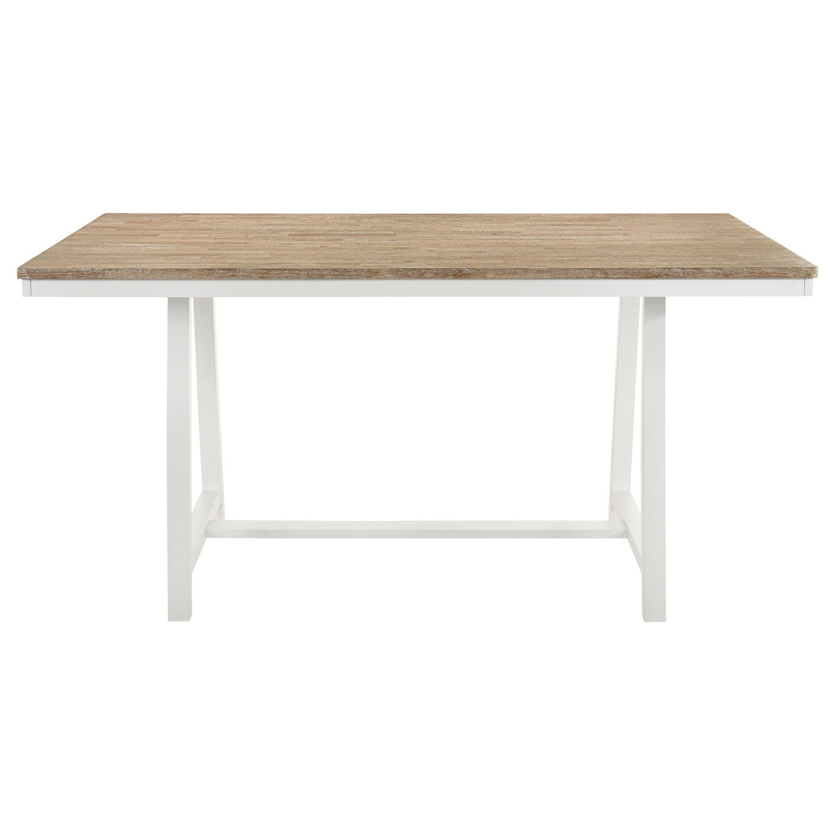 Counter Ht Dining Table - Hollis Rectangular Counter Height Dining Table Brown and White | Coaster | Home Elegance USA