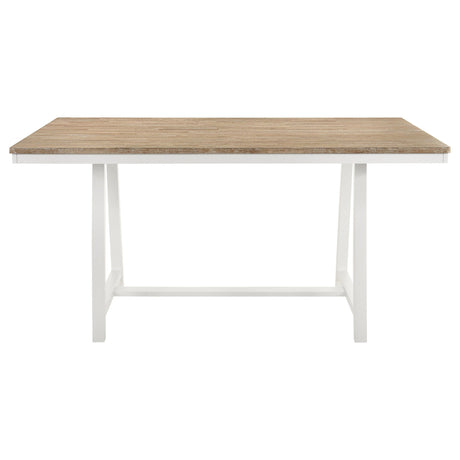 Counter Ht Dining Table - Hollis Rectangular Counter Height Dining Table Brown and White | Coaster - 122248 - Home Elegance USA - 3