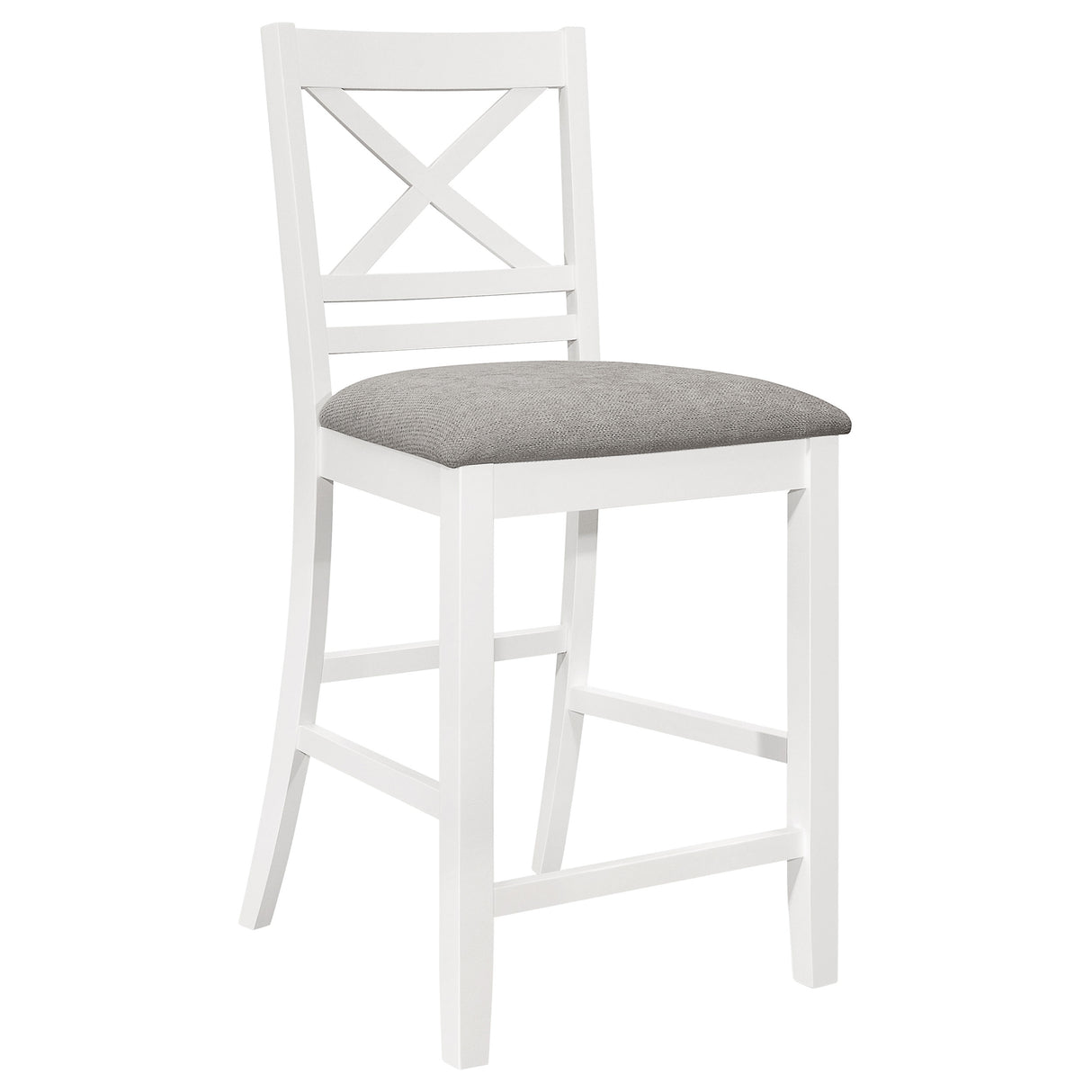 Counter Ht Dining Chair - Hollis X-Back Counter Height Dining Chairs White and Grey (Set of 2)