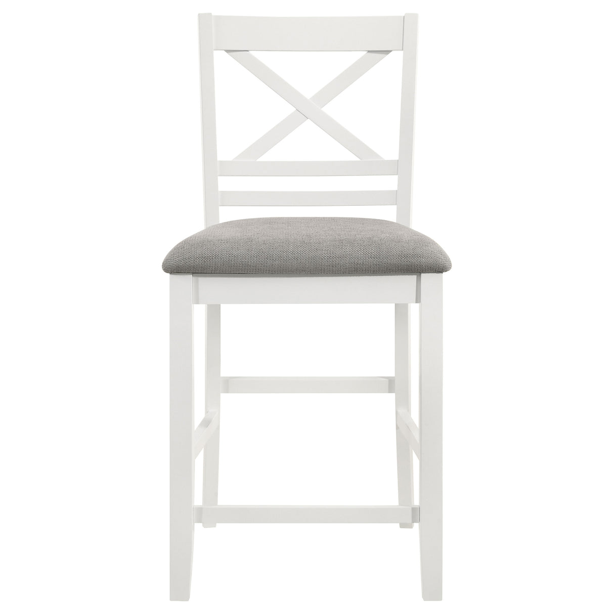 Counter Ht Dining Chair - Hollis X-Back Counter Height Dining Chairs White and Grey (Set of 2)