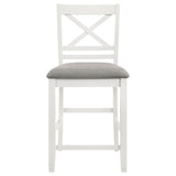 Counter Ht Dining Chair - Hollis X-Back Counter Height Dining Chairs White and Grey (Set of 2)