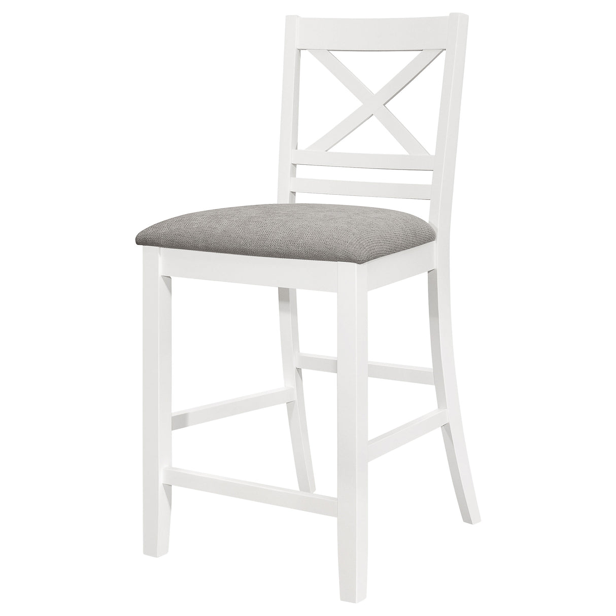 Counter Ht Dining Chair - Hollis X-Back Counter Height Dining Chairs White and Grey (Set of 2)