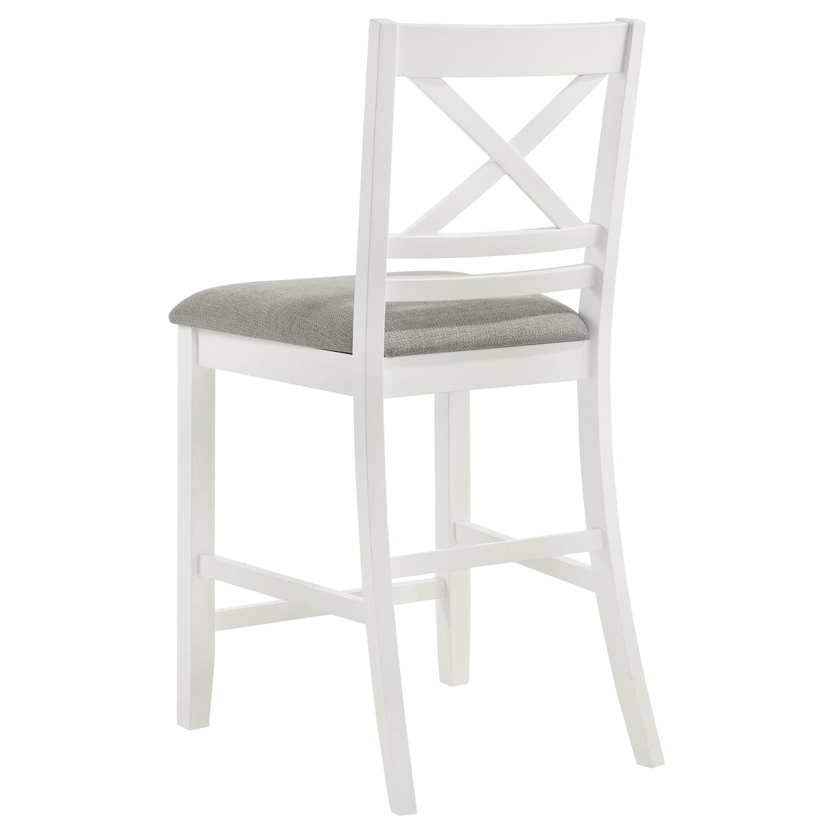 Counter Ht Dining Chair - Hollis X-Back Counter Height Dining Chairs White and Grey (Set of 2)