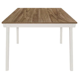 Dining Table - Nogales Rectangular Wood Dining Table Natural Acacia and Off White