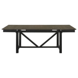 Dining Table - Malia Rectangular Dining Table with Refractory Extension Leaf Black