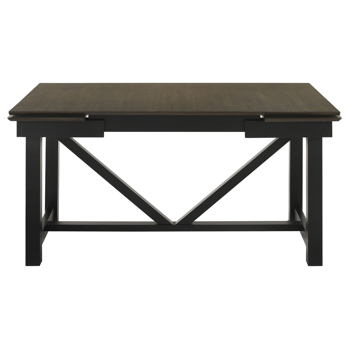 Dining Table - Malia Rectangular Dining Table with Refractory Extension Leaf Black