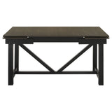 Dining Table - Malia Rectangular Dining Table with Refractory Extension Leaf Black