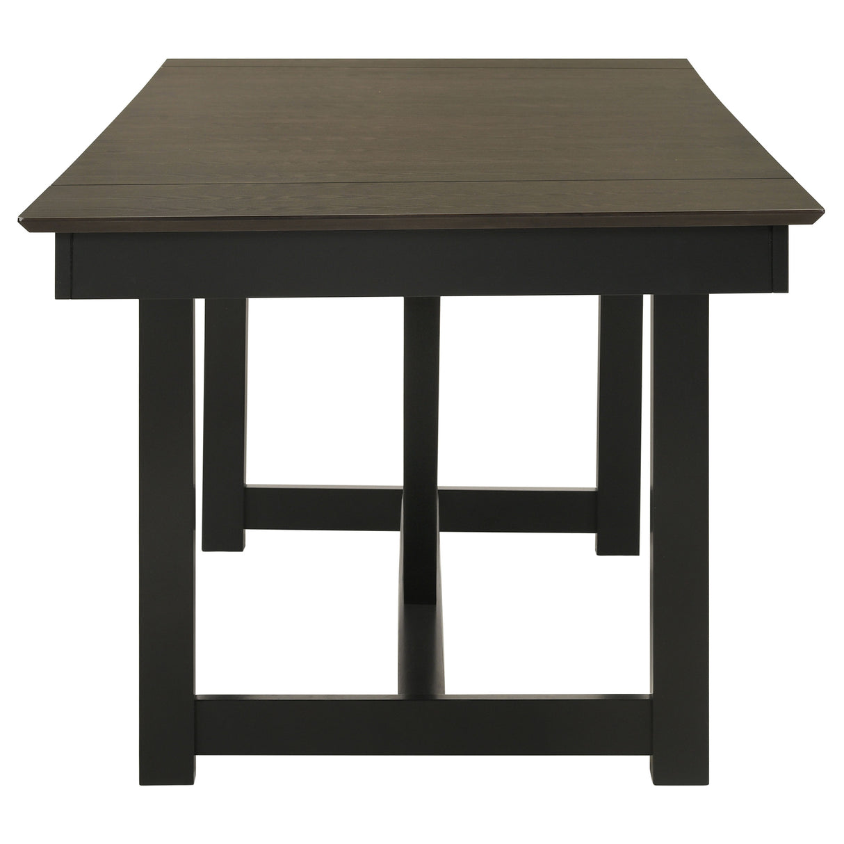 Dining Table - Malia Rectangular Dining Table with Refractory Extension Leaf Black