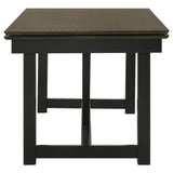 Dining Table - Malia Rectangular Dining Table with Refractory Extension Leaf Black