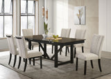 Dining Table - Malia Rectangular Dining Table with Refractory Extension Leaf Black