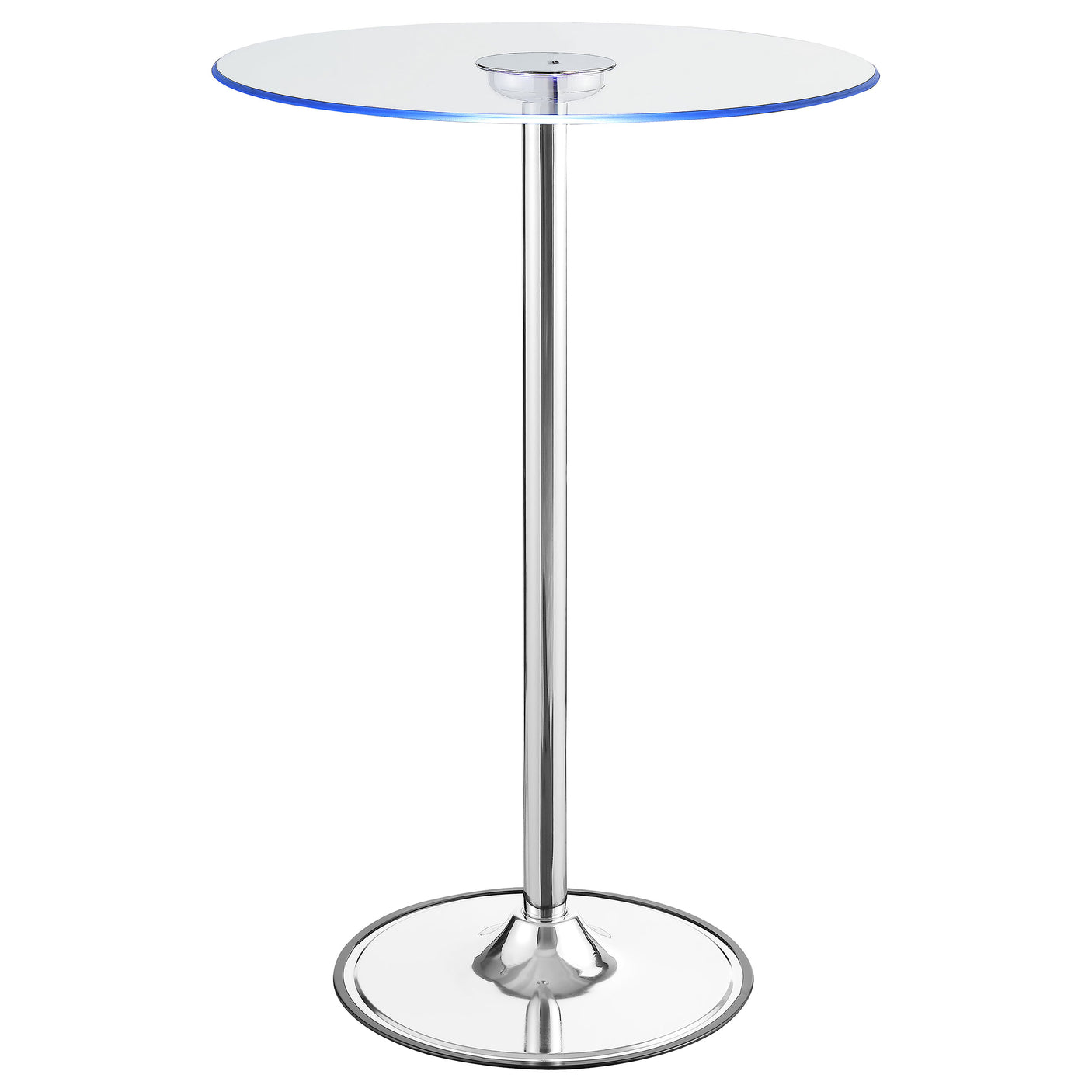 Bar Table - Thea LED Bar Table Chrome and Clear