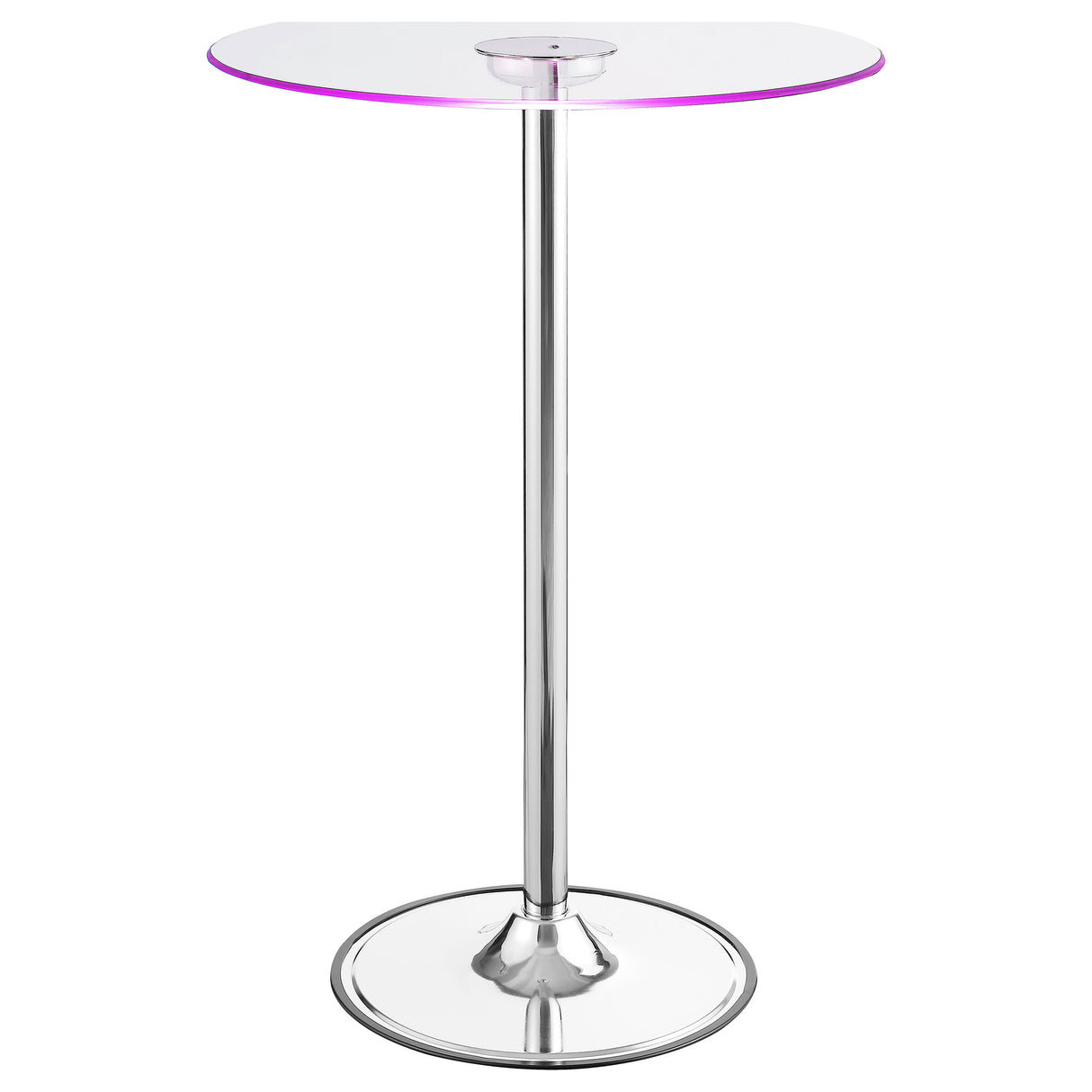 Bar Table - Thea LED Bar Table Chrome and Clear