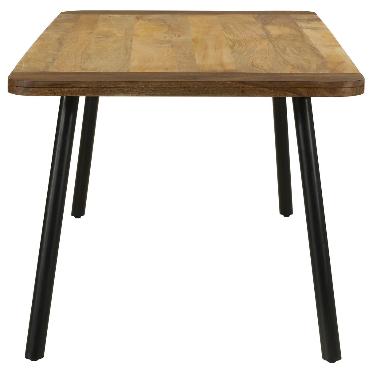 Dining Table - Maverick Rectangular Tapered Legs Dining Table Natural Mango and Black