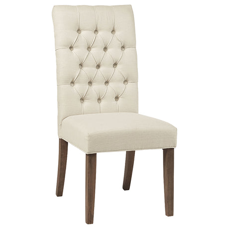 Side Chair - Douglas Tufted Back Dining Chairs Vineyard Oak (Set of 2)