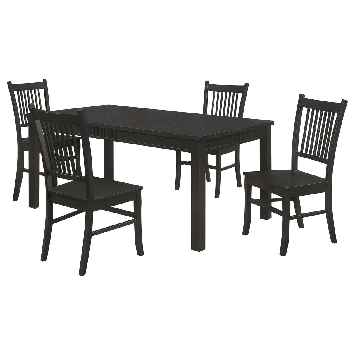 Marbrisa 5 - piece Rectangular Dining Table Set Matte Black | Coaster | Home Elegance USA