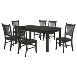 Marbrisa 7 - piece Rectangular Dining Table Set Matte Black | Coaster | Home Elegance USA