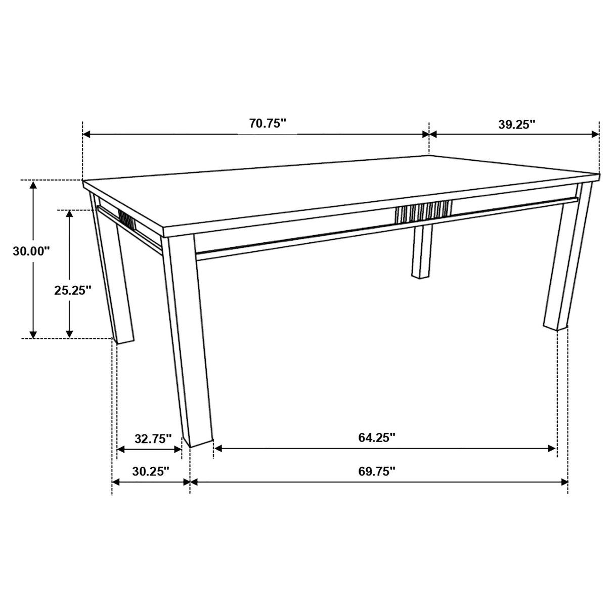 Dining Table - Marbrisa Rectangular Dining Table Matte Black