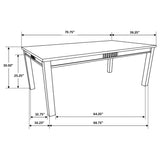 Dining Table - Marbrisa Rectangular Dining Table Matte Black