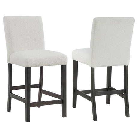 Alba Boucle Upholstered Counter Height Dining Chair White and Charcoal Grey (Set of 2) | Coaster - 123119 - Home Elegance USA - 1