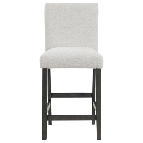 Alba Boucle Upholstered Counter Height Dining Chair White and Charcoal Grey (Set of 2) | Coaster - 123119 - Home Elegance USA - 4