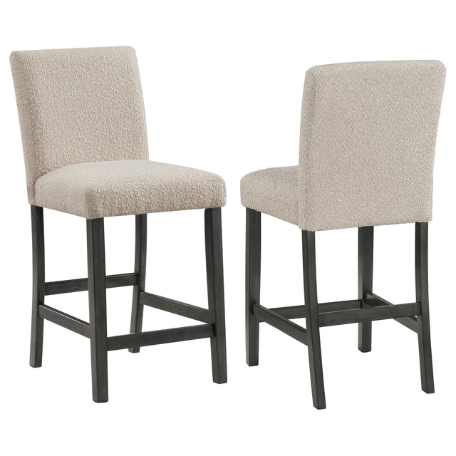 Alba Boucle Upholstered Counter Height Dining Chair Beige and Charcoal Grey (Set of 2) | Coaster - 123129 - Home Elegance USA - 1