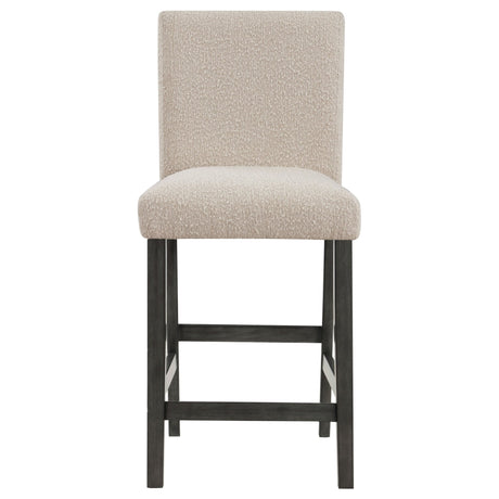 Alba Boucle Upholstered Counter Height Dining Chair Beige and Charcoal Grey (Set of 2) | Coaster - 123129 - Home Elegance USA - 4