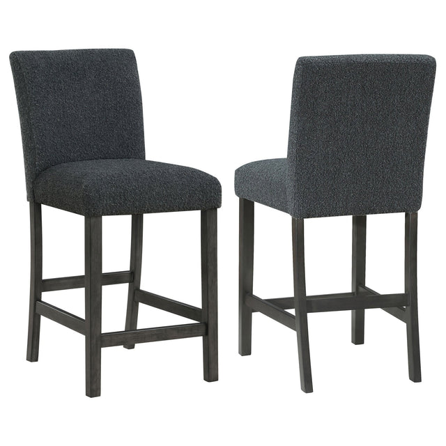 Alba Boucle Upholstered Counter Height Dining Chair Black and Charcoal Grey (Set of 2) | Coaster - 123139 - Home Elegance USA - 1