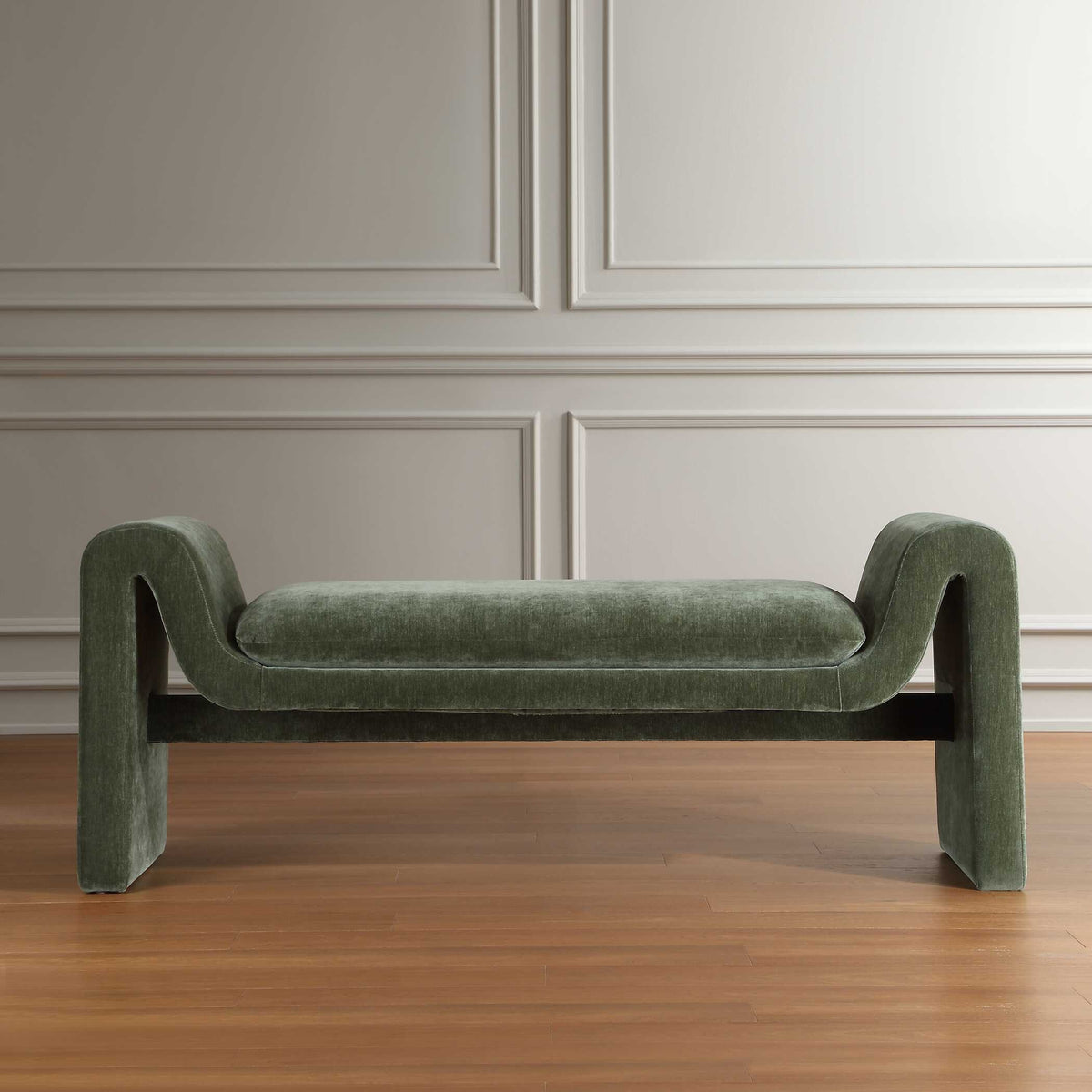 Manson Bench Moss - Dark Green by Uttermost - View 4