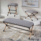 Braddock Backless Counter Stool - Black / White by Uttermost - View 8
