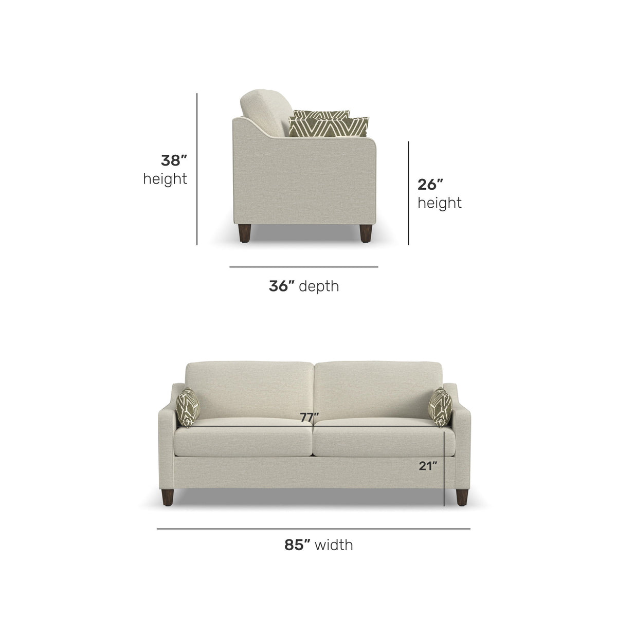 Drew Fabric Sofa | Flexsteel