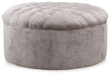 Ashley Linen Carnaby Oversized Accent Ottoman - Chenille | Home Elegance USA