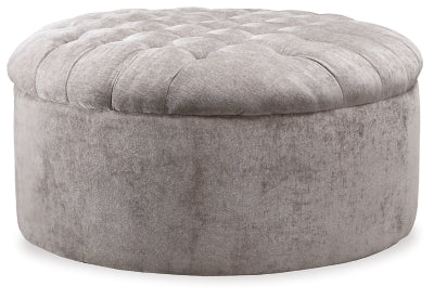 Ashley Linen Carnaby Oversized Accent Ottoman - Chenille