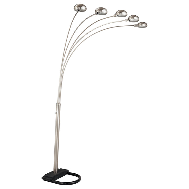 Floor Lamp - Kayd 5-light Floor Lamp with Curvy Dome Shades Chrome and Black