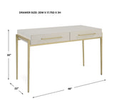 Jewel Modern White Desk by Uttermost - View 10