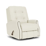 Devon Transitional Leather Swivel Gliding Recliner, Nailhead Trim | Flexsteel
