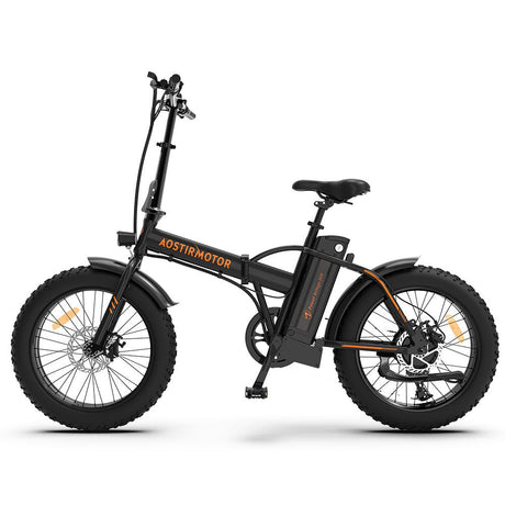 AOSTIRMOTOR Folding Electric Bike Ebike Bicycle 500W Motor 20" Fat Tire With 36V/13Ah Li - Battery Beach Snow Bicycle A20 | Home Elegance USA