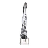 Luminous Twist Glass Sculpture - Black / White by Uttermost - View 5