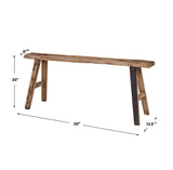 Paddock Rustic Bench - Dark Brown by Uttermost - View 4