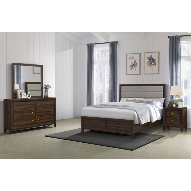Anza Walnut 4-piece Queen Bedroom Set