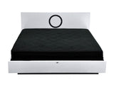 Queen Ovidius - Modern White Crocodile Lacquer Bed - View Image 1