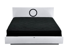 Queen Ovidius - Modern White Crocodile Lacquer Bed - View Image 1