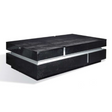 Vdara Modern Black Faux Crocodilian Coffee Table - View Image 1