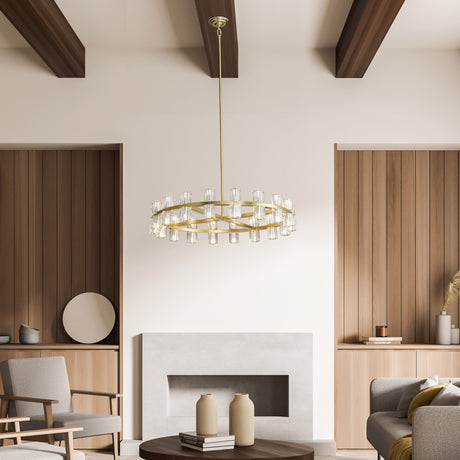 Anderson 36"D Chandelier // Crystal and Gold  | Finesse