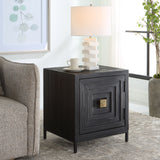 Aiken Geometric Cabinet / End Table - Black by Uttermost - View 2
