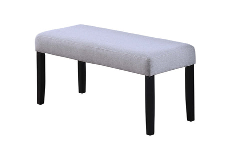 Modern Style Dining Table 4x Side Chairs Dining Bench White Faux Marble Top Table Bench 4x Chairs Wooden 6pc Dining Set - sold by Home Elegance USA