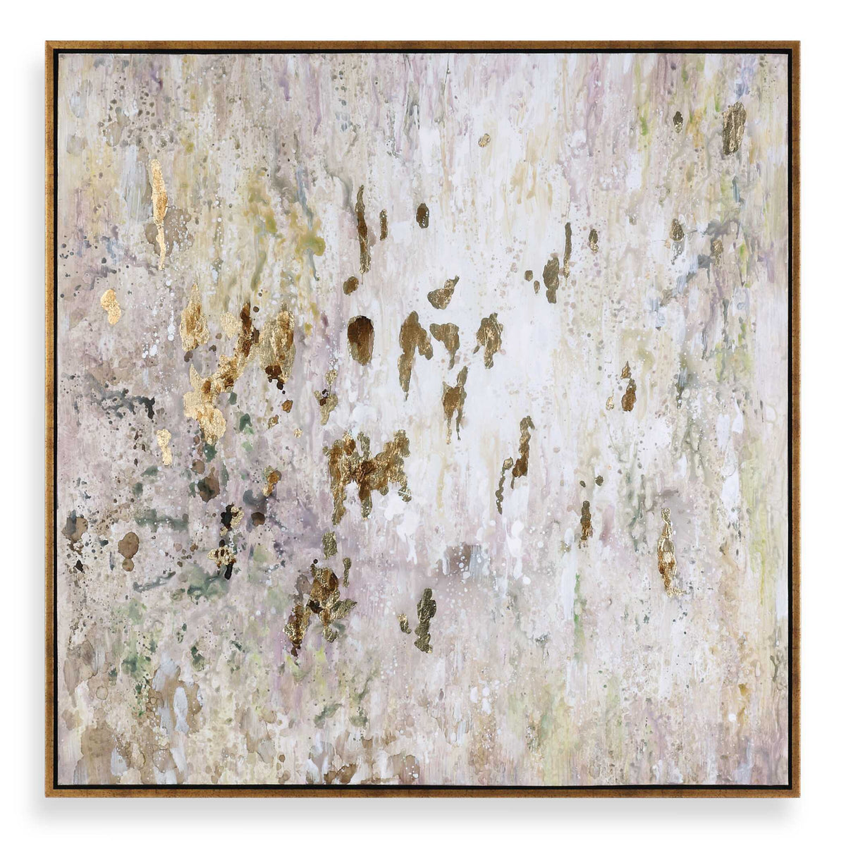Golden Raindrops Modern Abstract Art - Beige / Light Brown by Uttermost - View 1