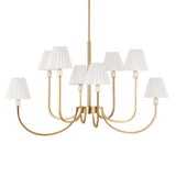 Poppins 8 Light Brass Chandelier White / Gold - Gold / White by Uttermost - View 4