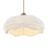 Biddeford 5 Light Beaded Pendant - Gold / White by Uttermost - View 7