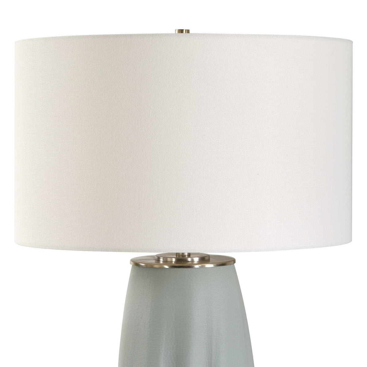Cover Up Sculpted Table Lamp Blue / Silver - Light Blue by Uttermost - View 5