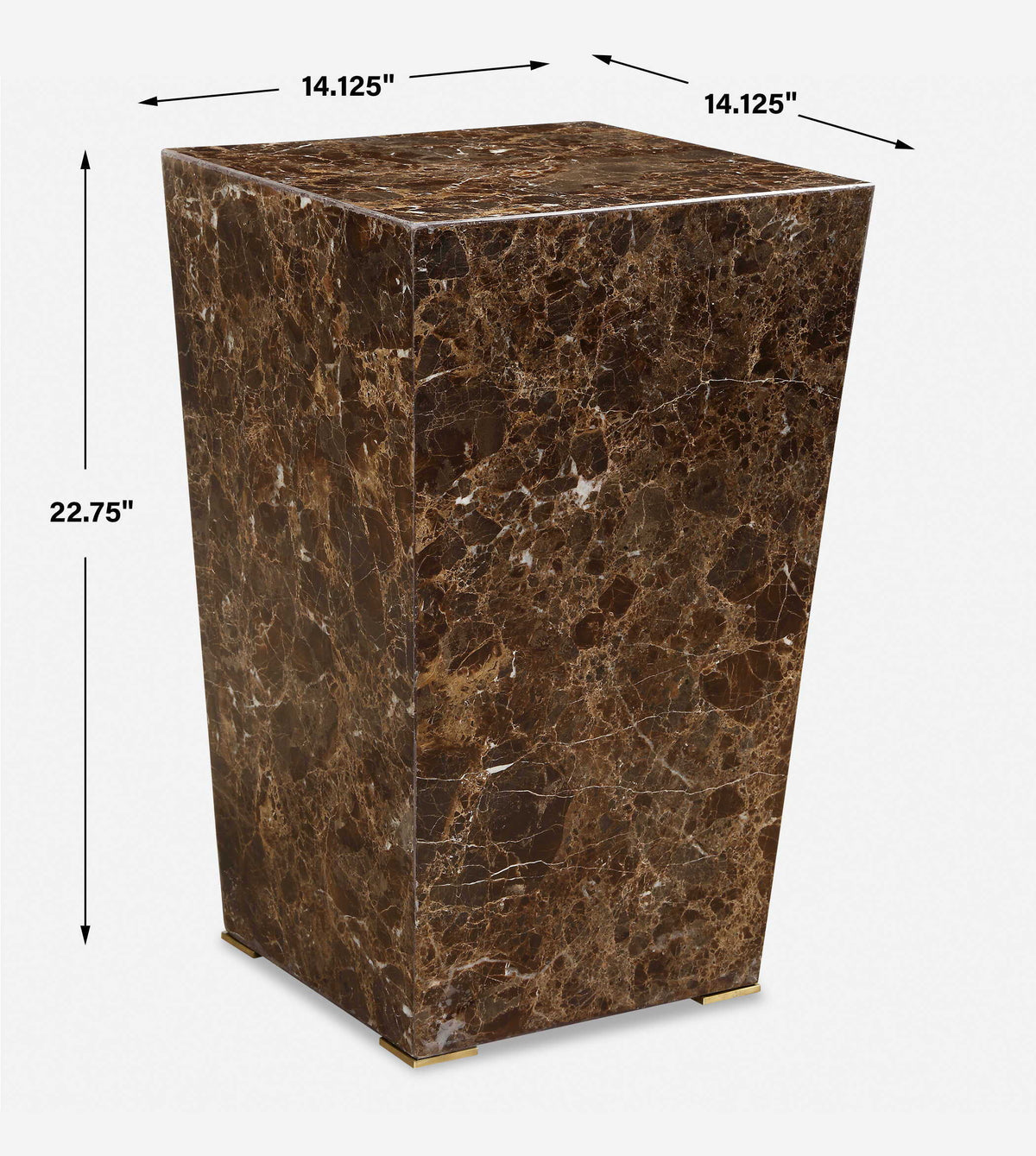 Poe Marble Accent Table - Dark Brown by Uttermost - View 6